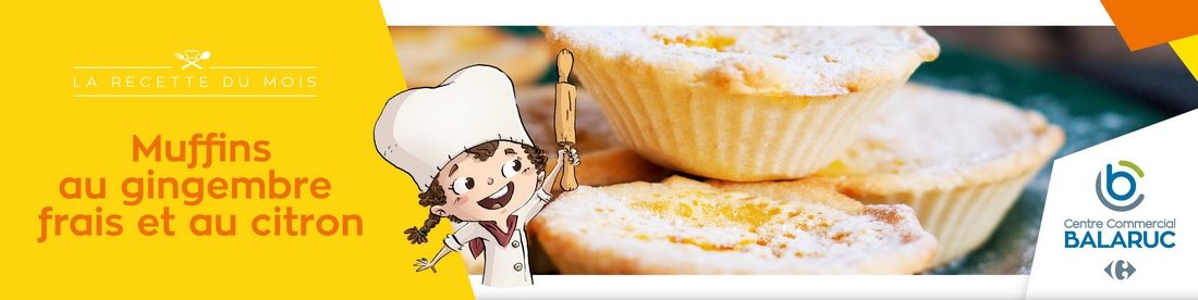 Recette du mois : muffins au gingembre frais et au citron