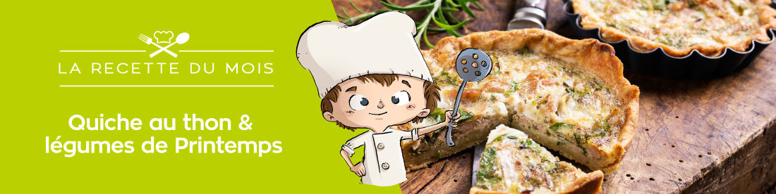 Quiche au thon & légumes de Printemps